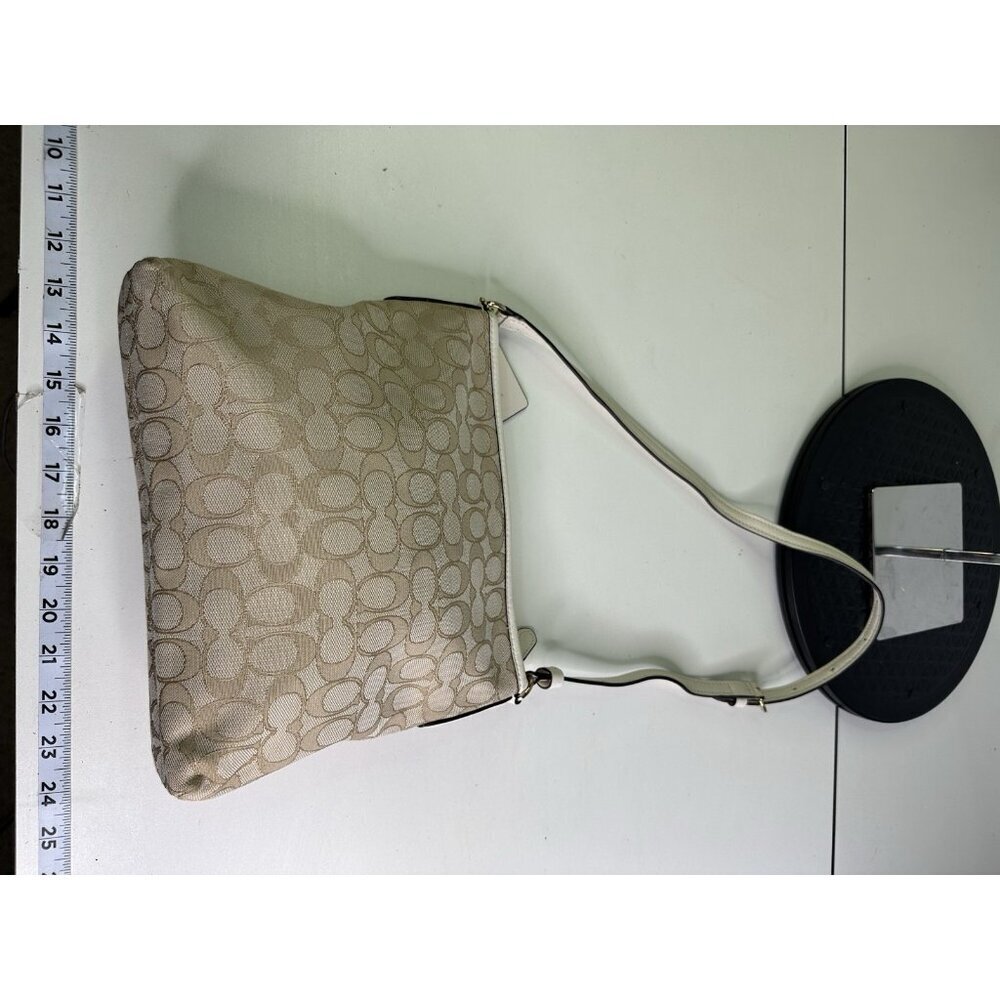 MODIFIED - COACH Signature File Bag Tan/Ivory  F29960 - Picture 3 of 9